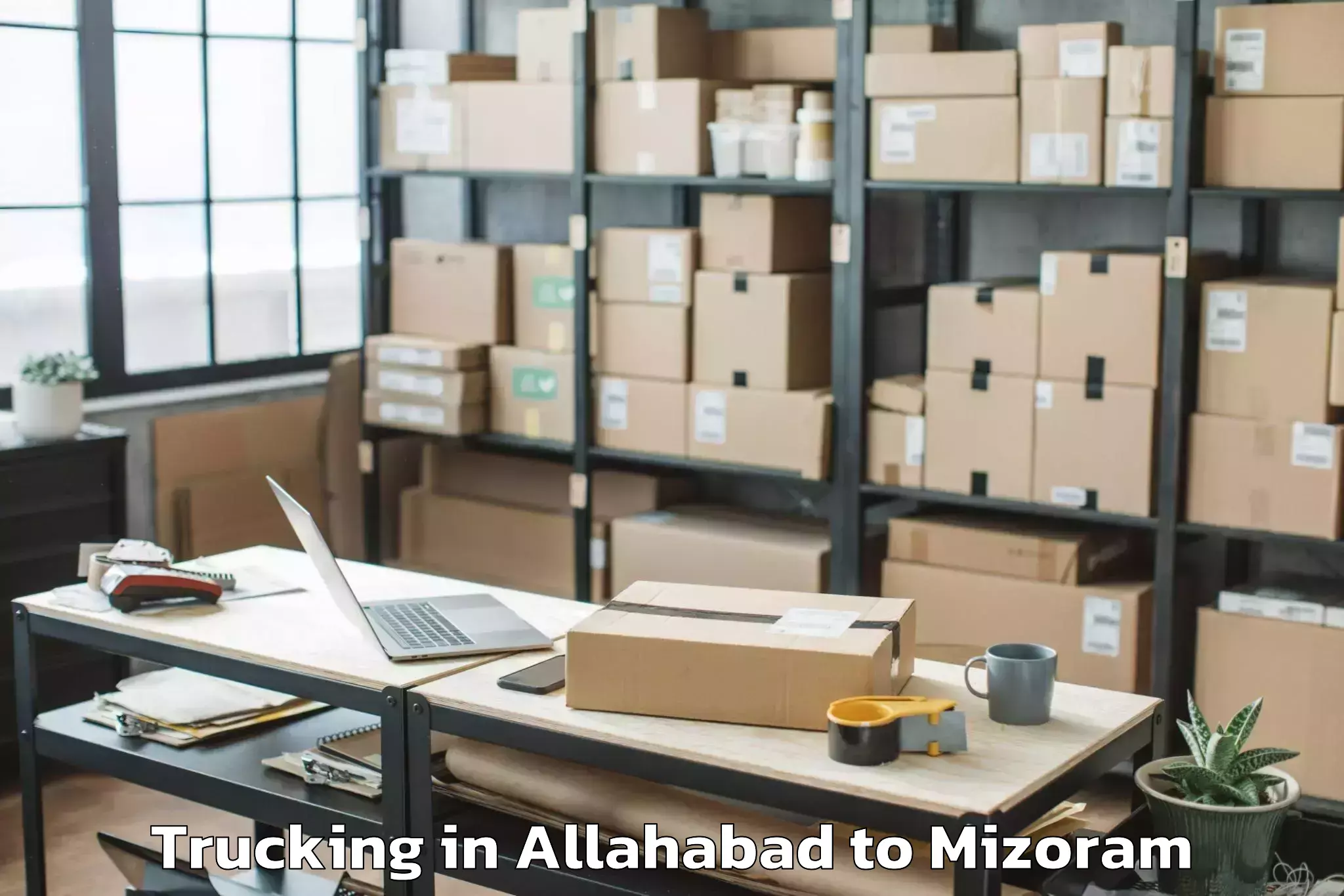 Affordable Allahabad to Mizoram Trucking